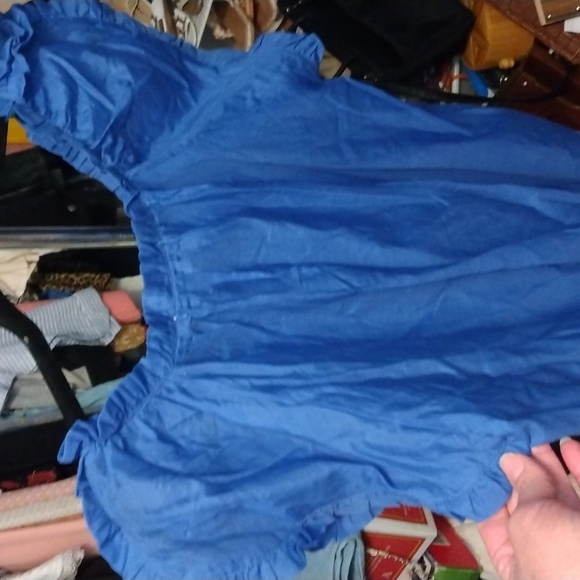 Trinity women's 100% organic cotton blue top Sz small new - Picture 11 of 17